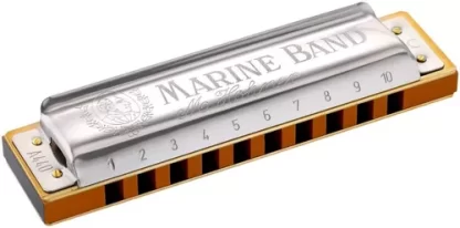 armonica blusera HOHNER modelo MARINE BAND,alemana,original con estuch - Imagen 2