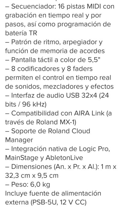 Sintetizador ROLAND FANTOM 06 - Imagen 6