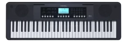 Teclado marca MEDELI modelo MK61,cinco octavas sensitivo,display,450 sonidos profesionales,160 acompañamientos,salida usb