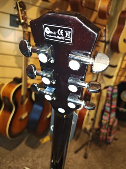 Guitarra electroacústica con equalizador activo 5 bandas ,marca PARQUER,trastes de alpaca,cenefa,incluye funda - Imagen 3