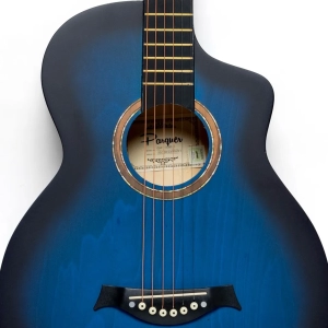 guitarra electroacustica PARQUER con equalizador activo de 5 bandas,incluye funda de regalo,mango con tensor regulable,puente de madera