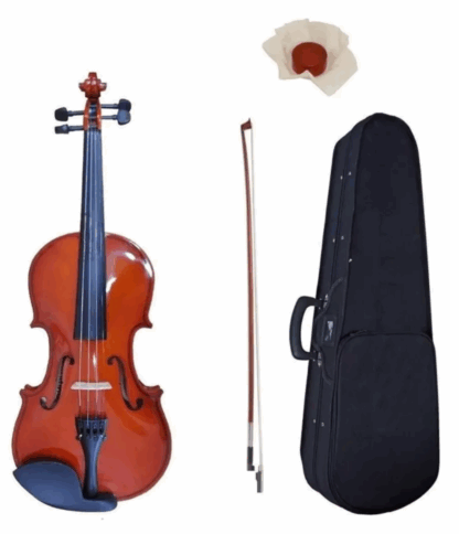 Violín 4/4 marca PALATINO,incluye estuche, arco,resina,4 micro afinadores,puente, cuerpo de arce,diapason de ébano - Imagen 2