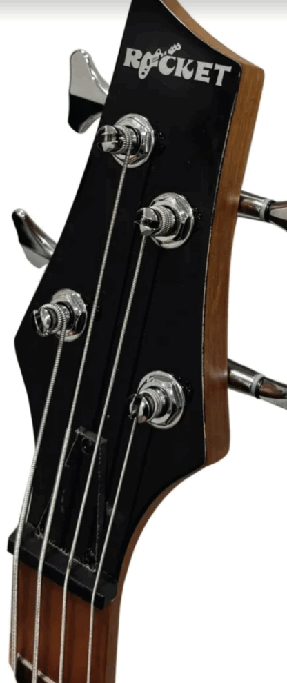 Bajo marca ROCKET cuatro cuerdas pasivo,exelente sonido y construccion,mastil de maple cuerpo de poplar,clavijas die cast - Imagen 2