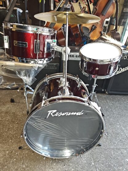 Batería niños,juvenil, RESOUND 3 cuerpos bombo 16",con platillo pie de bombo,pie de redoblante platillo