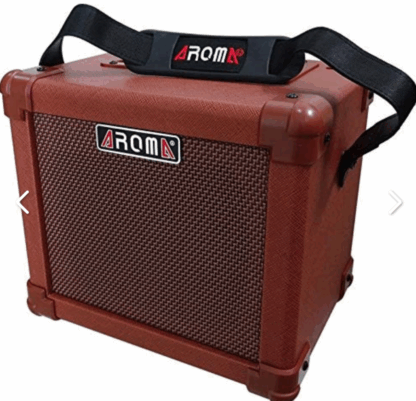 Amplificador para guitarra acústica AROMA de 10W,con dos entradas una para guitarra otra para micrófono,con volumen individual,salida auricular,entrada auxiliar - Imagen 3
