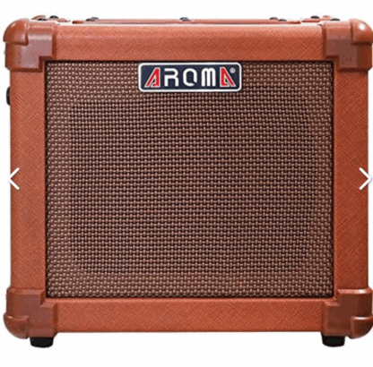Amplificador para guitarra acústica AROMA de 10W,con dos entradas una para guitarra otra para micrófono,con volumen individual,salida auricular,entrada auxiliar - Imagen 4