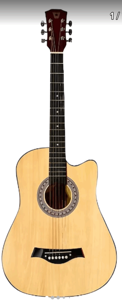 Guitarra acústica marca WOTAN,con funda ,mastil de arce,caja de caoba