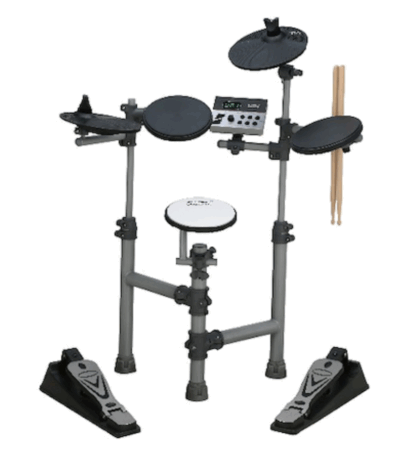 Batería electrónica PARQUER SD30,tres cuerpos,con pie de hi hat,platillo,pie de bombo 108 sonidos alta calidad sensitiva,10 kits prearmados