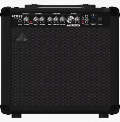 Amplificador BERINGHER guitarra,con modelado valvular digital,efectos chorus,delay,flanger,tremolo, distorsión,afinador,parlante de 12" BUGERA,30 watts