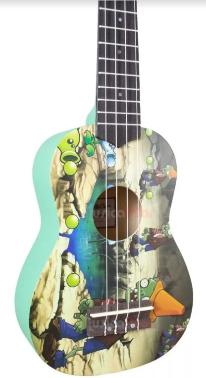 Ukelele soprano mandala madera tilo trastes alpaca puente madera SANTA CRUZ incluye funda impermeable y pua - Imagen 4