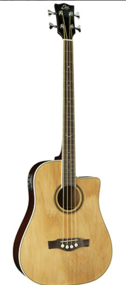 Bajo electroacústico EKO,mástil de maple,aro,fondo,tapa de palisandro,con equalizador activo y afinador ,profesional