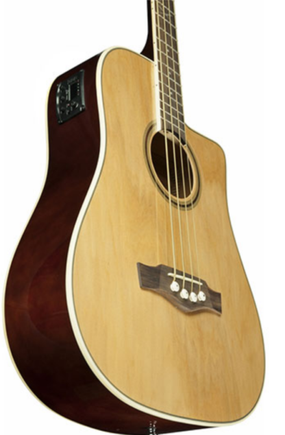 Bajo electroacústico EKO,mástil de maple,aro,fondo,tapa de palisandro,con equalizador activo y afinador ,profesional - Imagen 7