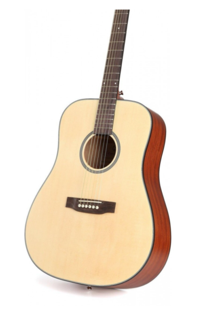 Guitarra acústica SX caja grande,terminación mate,tapa de Stika spurce,diapasón de palo rosa,aro y fondo de caoba,clavijeros precision,modelo SD304G - Imagen 3