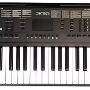 Teclado marca BONTEMPI ,54 teclas tipo piano,graba,display,300 sonidos y 300 ritmos,incluye fuente y atril partitura