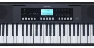 Teclado marca MEDELI modelo MK61,cinco octavas sensitivo,display,450 sonidos profesionales,160 acompañamientos,salida usb