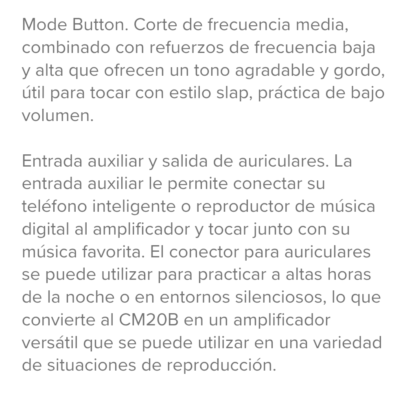 Amplificador de bajo 20w marca CORT ,parlantes" - Imagen 6