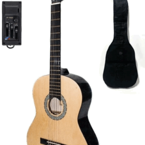 Guitarra electrocriolla PARQUER con eq activo 5 bandas,con tensor regulable,funda impermeable,madera de tilo