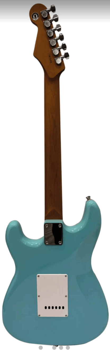 Guitarra electrica tipo Strato marca  ROCKET,tres micrófonos con palanca,llave 5 posiciones,diapasón palo Rosa,trastes alpaca - Imagen 2