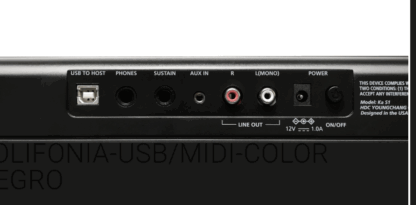 Piano profesional KURZWEIL modelo KAS1,88 teclas semi pesadas 16 sonidos 128 voces polifonía pedal sustain,USB - Imagen 5