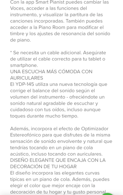 Piano YAMAHA ARIUS YDP145 con mueble - Imagen 7