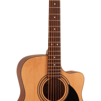 Guitarra electroacustica marca CORT tapa de abeto,diapasón de palo Rosa mástil de ébano,aro y fondo caoba poro abierto equalizador activo con afinador cuerpo de concierto