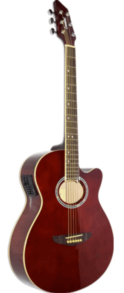 Guitarra electroacústica marca LEONARD con equalizador activo y afinador,tapa de pino abeto aro y fondo de tilo puente de madera,mástil regulable
