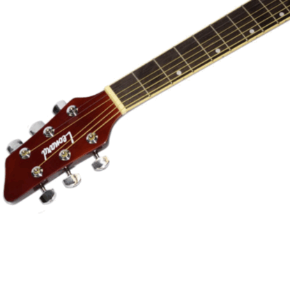 Guitarra electroacústica marca LEONARD con equalizador activo y afinador,tapa de pino abeto aro y fondo de tilo puente de madera,mástil regulable - Imagen 3