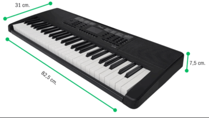 Teclado marca PARQUER modelo K15 ,54 teclas grandes tipo piano,300 sonidos alta calidad,300 ritmos incluye fuente de alimentación y atril de partitura,salida audio auricular y entrada de microfono - Imagen 5