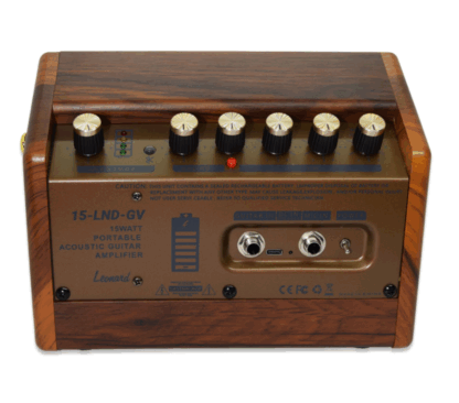 Amplificador para guitarra acústica o ELECTROCRIOLLA,dos canales uno para instrumento otro para la voz de 15w potencia con efecto reverberancia marca LEONARD ,con BT - Imagen 7