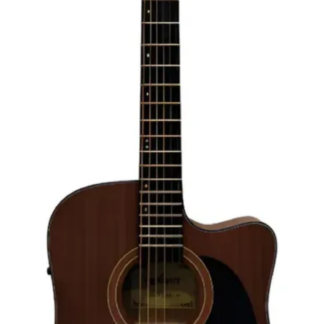 Guitarra electroacústica,madera caoba maciza,equalizador activo con afinador,diapasón palo rosa, marca ROCKET