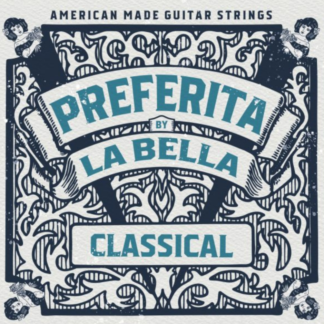 Seis cuerdas profesionales PREFERITA de LA BELLA,Made in usa,cuerdas agudas gran proyección, sonido vintage cálido tacto suave bordonas con baño de plata ,gran afinación