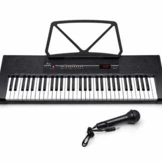 Teclado electrónico JOY JK27,de 5 octavas,300 sonidos,300 acompañamientos automáticos graba salida auricular y audio