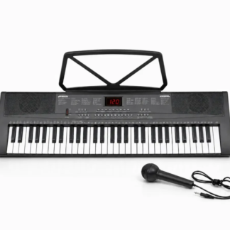 Teclado marca JOY JK33BLK,255 sonidos 255 ritmos 5 octavas,teclas medianas,graba,entrada de audio